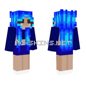 Blue Girl Minecraft skin