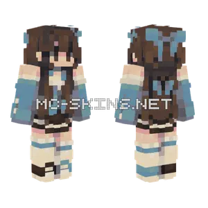 Blue Girl Minecraft skin