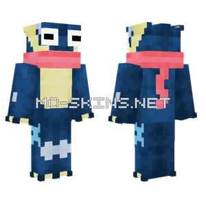 Blue Greninja Minecraft skin