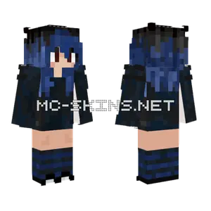 Blue Hair Girl Minecraft skin