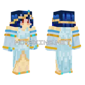 Blue Hair Girl Minecraft skin