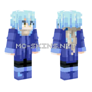 Blue Hair Girl Minecraft skin