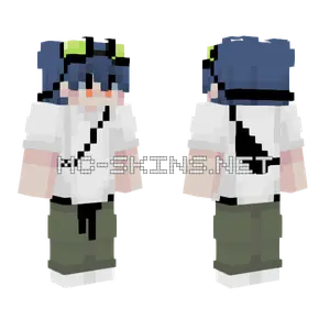 Blue Hair Girl Minecraft skin