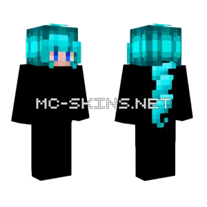 Blue Hair Girl Minecraft skin