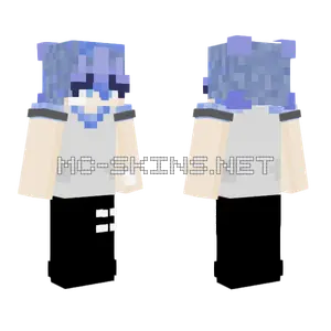 Blue Hair Girl Minecraft skin