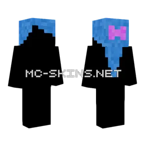 Blue Hair Pink Bow Girl Minecraft skin
