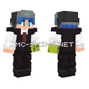 Blue Haired Boy Minecraft skin