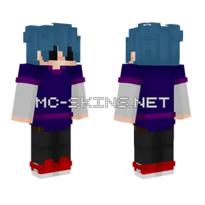Blue Haired Boy Minecraft skin