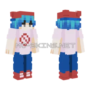Blue Haired Girl Minecraft skin