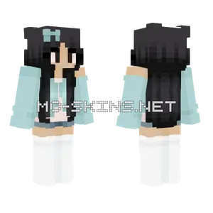Blue Haired Girl Minecraft skin