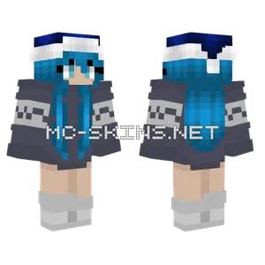 Blue Haired Girl Skin Minecraft skin