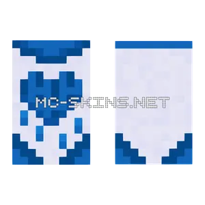 Blue Heart Rain cape, outside and lining