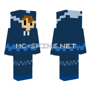 Blue Hoodie Boy Minecraft skin