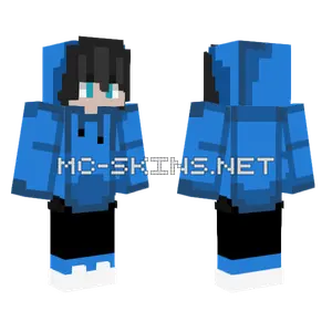 Blue Hoodie Minecraft skin