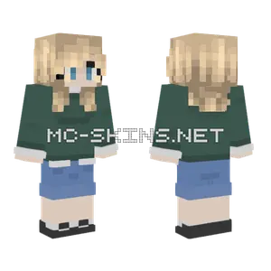 Blue Hoodie Girl