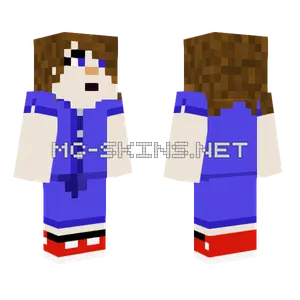 Blue Jumpsuit Girl