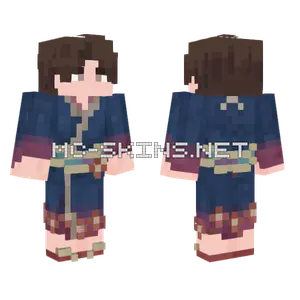 Blue Kimono Girl Minecraft skin