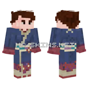Blue Kimono Outfit
