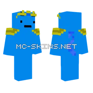 Blue King Minecraft skin
