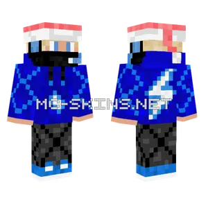 Blue Lightning Boy Minecraft skin
