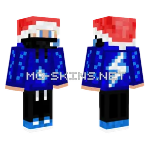 Blue Lightning Boy Minecraft skin