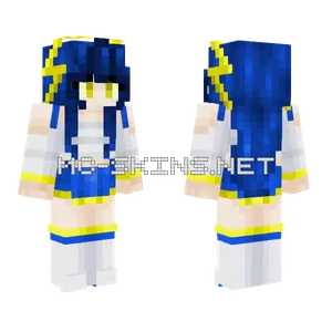 Blue Lightning Girl Minecraft skin