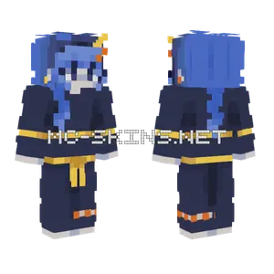 Blue Lightning Outfit Minecraft skin