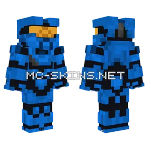 Blue Master Chief Minecraft skin