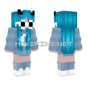Blue Moon Hair Minecraft skin