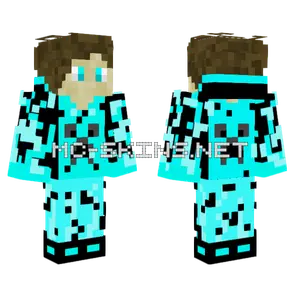Blue Neon 3001 Minecraft skin