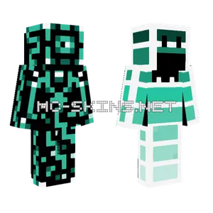 Blue Neon Minecraft skin