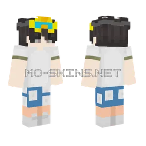 Blue Overalls Girl Minecraft skin
