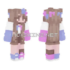 Blue Pink Minecraft skin