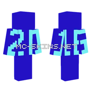 Blue Pixelated Monster Minecraft skin