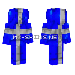 Blue Present Steve Minecraft skin