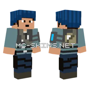 Blue Rebel Minecraft skin