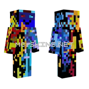 Blue Red Color Mix Minecraft skin