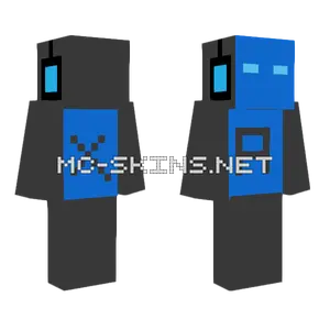 Blue Robot Companion Minecraft skin