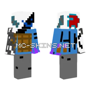 Blue Robot With Wings Minecraft skin