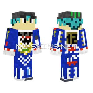 Blue Shark Suit Minecraft skin