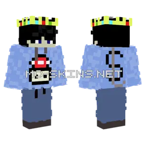 Blue Shirt With Hat Minecraft skin