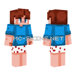 Blue Shirt With Red Dots Minecraft skin