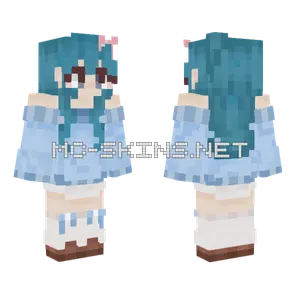 Blue Shoujo Girl 3 Minecraft skin