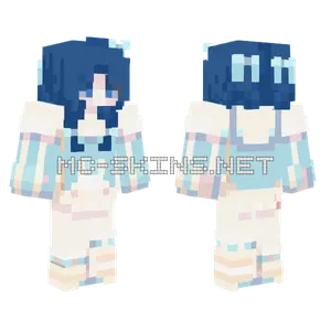 Blue Skirt Outfit Minecraft skin