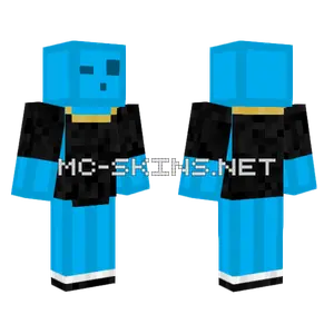 Blue Slime Black Outfit Minecraft skin