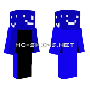 Blue Smiley Face Minecraft skin