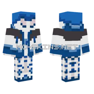 Blue Snowflake Boy Minecraft skin