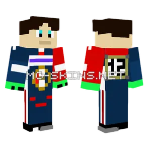 Blue Sports Uniform Minecraft skin