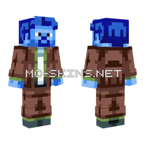 Blue Steve Suit Minecraft skin