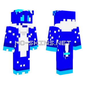 Blue Stim Wolf Minecraft skin